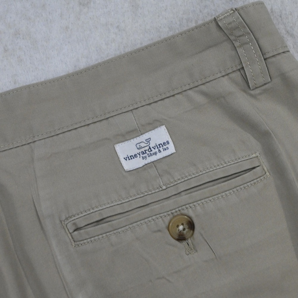 Vineyard Vines Club Short Men 35 Tan‎ Khaki Cotton Chino Preppy Casual